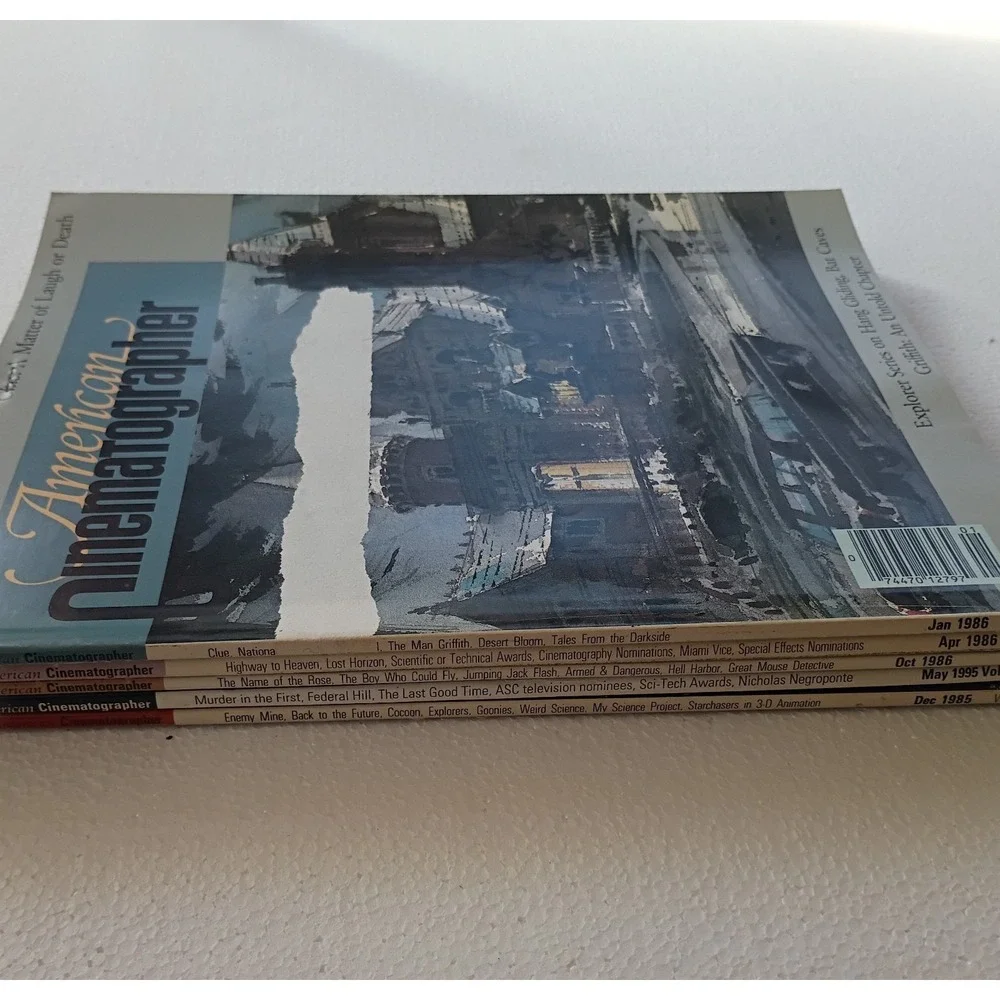 Lot of 5 American Cinematographer Magazines Vintage Years‎ 85, 86, 95